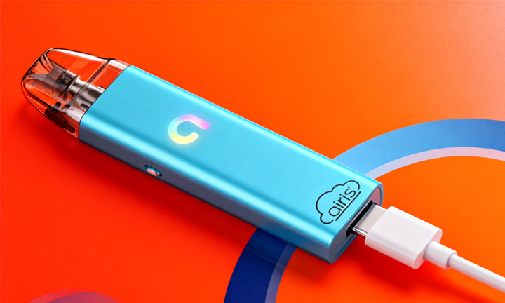 The Airis PuriPod i5 is charging